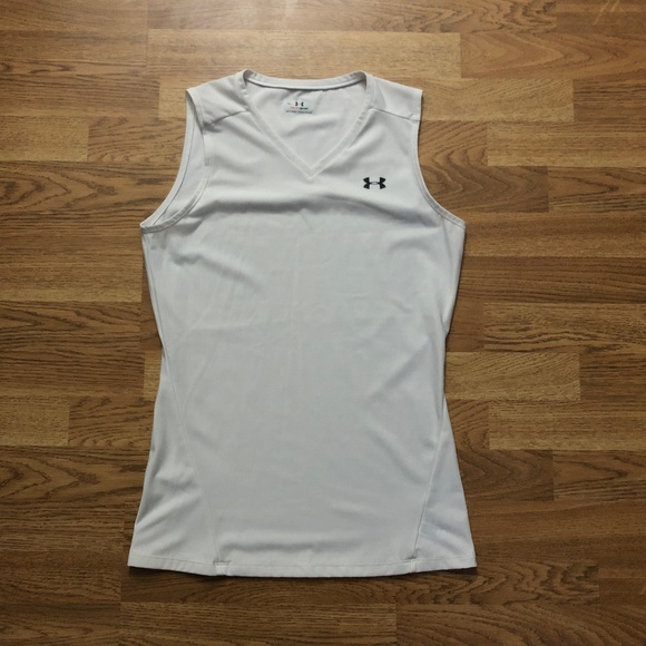 Under Armour Tops - Under Armour Sz XL Heat Gear White Tank Top *32S*